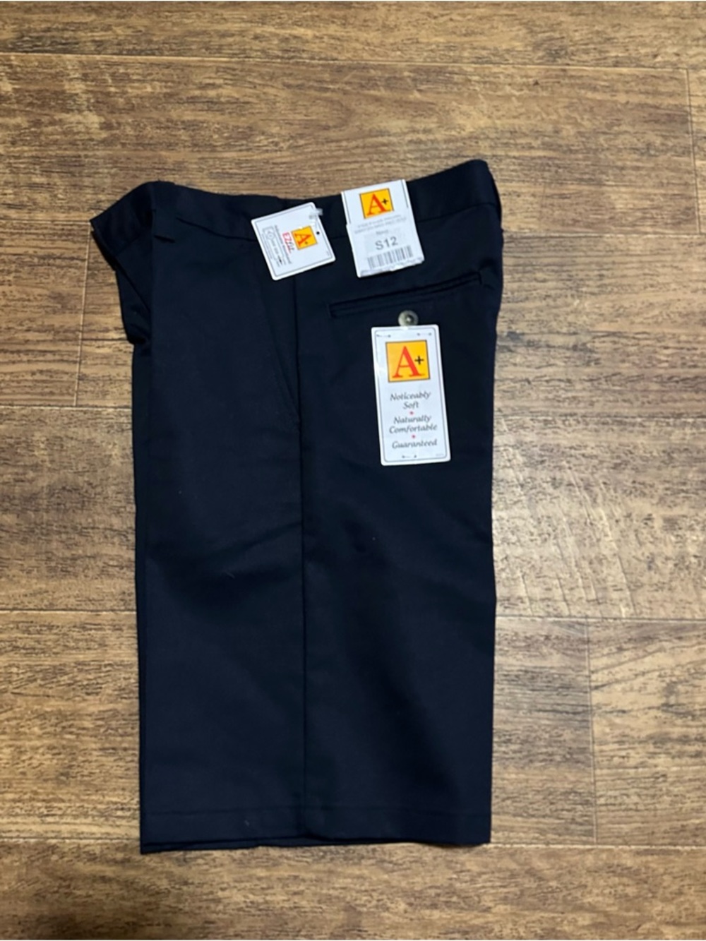 NWT A+ BOYS NAVY UNIFORM SHORTS